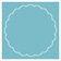 Textured Aquamarine Imprintable Scallop Circle Card 4 1/2 Inch - 25/Pk