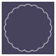 Navy Imprintable Scallop Circle Card 4 1/2 Inch - 25/Pk