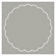 Fog Imprintable Scallop Circle Card 4 1/2 Inch - 25/Pk