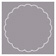 Pewter Imprintable Scallop Circle Card 4 1/2 Inch - 25/Pk