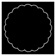 Black Imprintable Scallop Circle Card 4 1/2 Inch - 25/Pk
