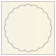 Quartz Imprintable Scallop Circle Card 4 1/2 Inch - 25/Pk