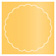 Amber Imprintable Scallop Circle Card 4 1/2 Inch - 25/Pk