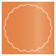 Flame Imprintable Scallop Circle Card 4 1/2 Inch - 25/Pk