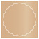 Cappuccino Imprintable Scallop Circle Card 4 1/2 Inch - 25/Pk