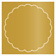Antique Gold Imprintable Scallop Circle Card 4 1/2 Inch - 25/Pk