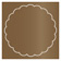 Bronze Imprintable Scallop Circle Card 4 1/2 Inch - 25/Pk