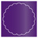 Purple Imprintable Scallop Circle Card 4 1/2 Inch - 25/Pk