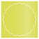 Lime Imprintable Scallop Circle Card 4 1/2 Inch - 25/Pk