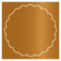 Cognac Imprintable Scallop Circle Card 4 1/2 Inch - 25/Pk