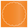 Mandarin Imprintable Scallop Circle Card 4 1/2 Inch - 25/Pk