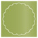 Fairway Imprintable Scallop Circle Card 4 1/2 Inch - 25/Pk