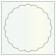 Metallic Aquamarine Imprintable Scallop Circle Card 4 1/2 Inch - 25/Pk