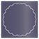 Iris Blue Imprintable Scallop Circle Card 4 1/2 Inch - 25/Pk