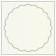 Citrine Imprintable Scallop Circle Card 4 1/2 Inch - 25/Pk
