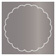 Ash Imprintable Scallop Circle Card 4 1/2 Inch - 25/Pk