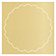 Gold Pearl Imprintable Scallop Circle Card 4 1/2 Inch - 25/Pk