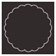 Linen Black Imprintable Scallop Circle Card 4 1/2 Inch - 25/Pk