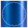 Blue Silk Imprintable Scallop Circle Card 4 1/2 Inch - 25/Pk