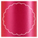 Pink Silk Imprintable Scallop Circle Card 4 1/2 Inch - 25/Pk