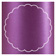 Purple Silk Imprintable Scallop Circle Card 4 1/2 Inch - 25/Pk