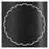 Black Silk Imprintable Scallop Circle Card 4 1/2 Inch - 25/Pk