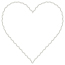 Crest Solar White Scallop Heart Card 4 Inch - 25/Pk
