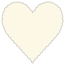 Crest Natural White Scallop Heart Card 4 Inch - 25/Pk