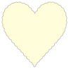 Crest Baronial Ivory Scallop Heart Card 4 Inch - 25/Pk