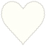 Textured Bianco Scallop Heart Card 4 Inch - 25/Pk