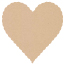 Desert Storm Scallop Heart Card 4 Inch - 25/Pk