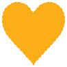 Bumble Bee Scallop Heart Card 4 Inch - 25/Pk