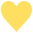Lemon Drop Scallop Heart Card 4 Inch - 25/Pk