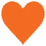Lava Scallop Heart Card 4 Inch - 25/Pk