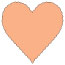 Ginger Scallop Heart Card 4 Inch - 25/Pk