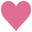 Peony Scallop Heart Card 4 Inch - 25/Pk