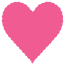 Raspberry Scallop Heart Card 4 Inch - 25/Pk