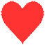 Rouge Scallop Heart Card 4 Inch - 25/Pk