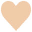 Latte Scallop Heart Card 4 Inch - 25/Pk