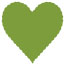 Iguana Scallop Heart Card 4 Inch - 25/Pk