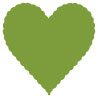 Iguana Scallop Heart Card 4 Inch - 25/Pk