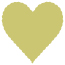 Tropical Green Scallop Heart Card 4 Inch - 25/Pk