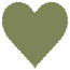Cactus Scallop Heart Card 4 Inch - 25/Pk