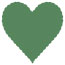 Bermuda Scallop Heart Card 4 Inch - 25/Pk
