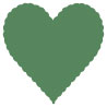 Bermuda Scallop Heart Card 4 Inch - 25/Pk