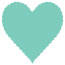 South Beach Scallop Heart Card 4 Inch - 25/Pk