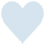 Blue Feather Scallop Heart Card 4 Inch - 25/Pk