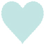 Daffy Blue Scallop Heart Card 4 Inch - 25/Pk