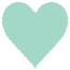 Tiffany Blue Scallop Heart Card 4 Inch - 25/Pk