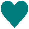 Fiji Scallop Heart Card 4 Inch - 25/Pk